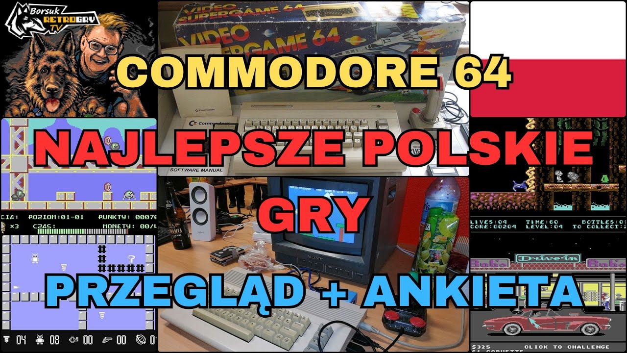 Borsuk Retro Gry TV: COMMODORE 64 - Najlepsze POLSKIE Gry #3 (Przegląd + Ankieta) + Polskie Crapy