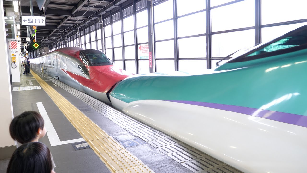 E5系H5系＋E6系新幹線の連結＆解放を盛岡駅で見てきた
