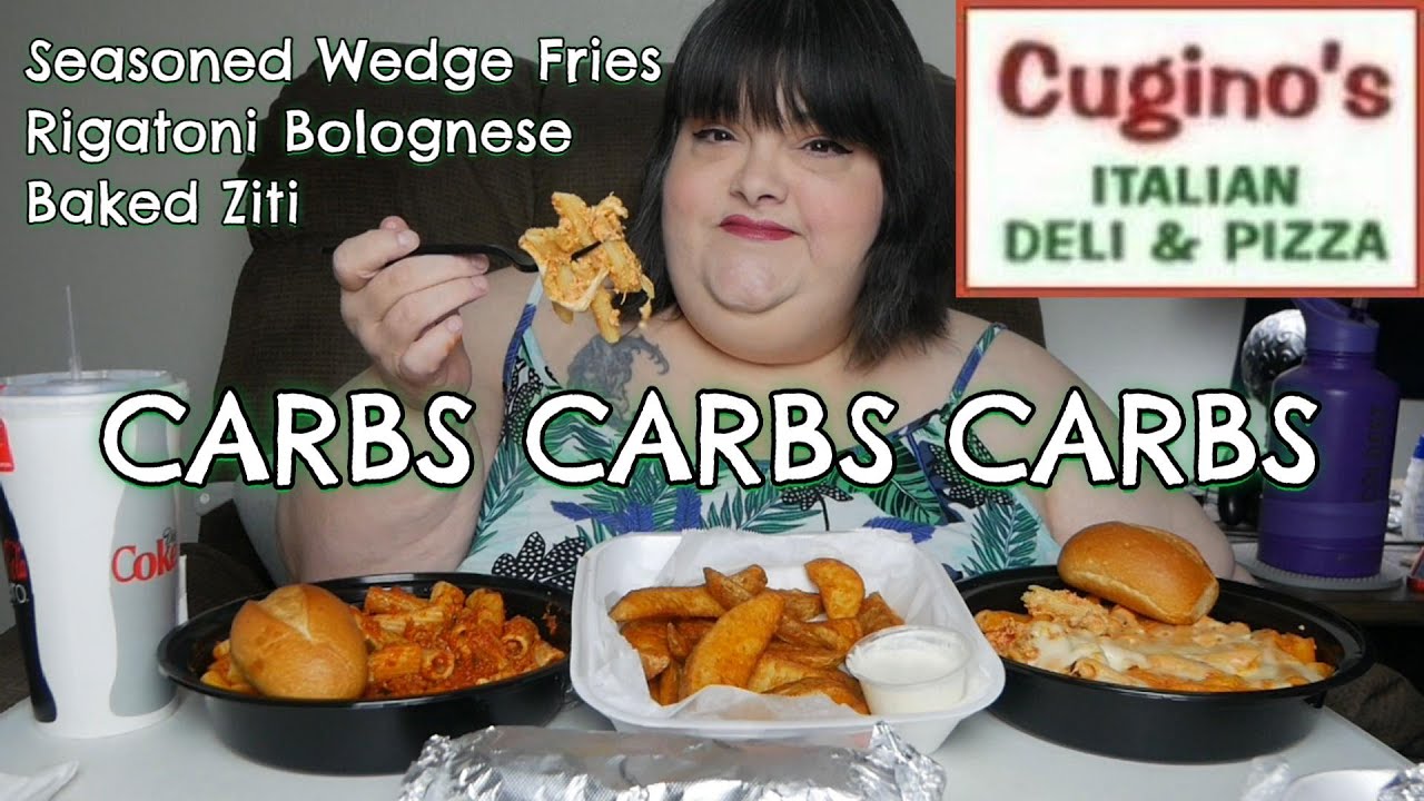 Carbs Carbs Carbs Italian Feast * Rigatoni Bolognese * Baked Ziti * Seasoned Wedge Fries Eating Show