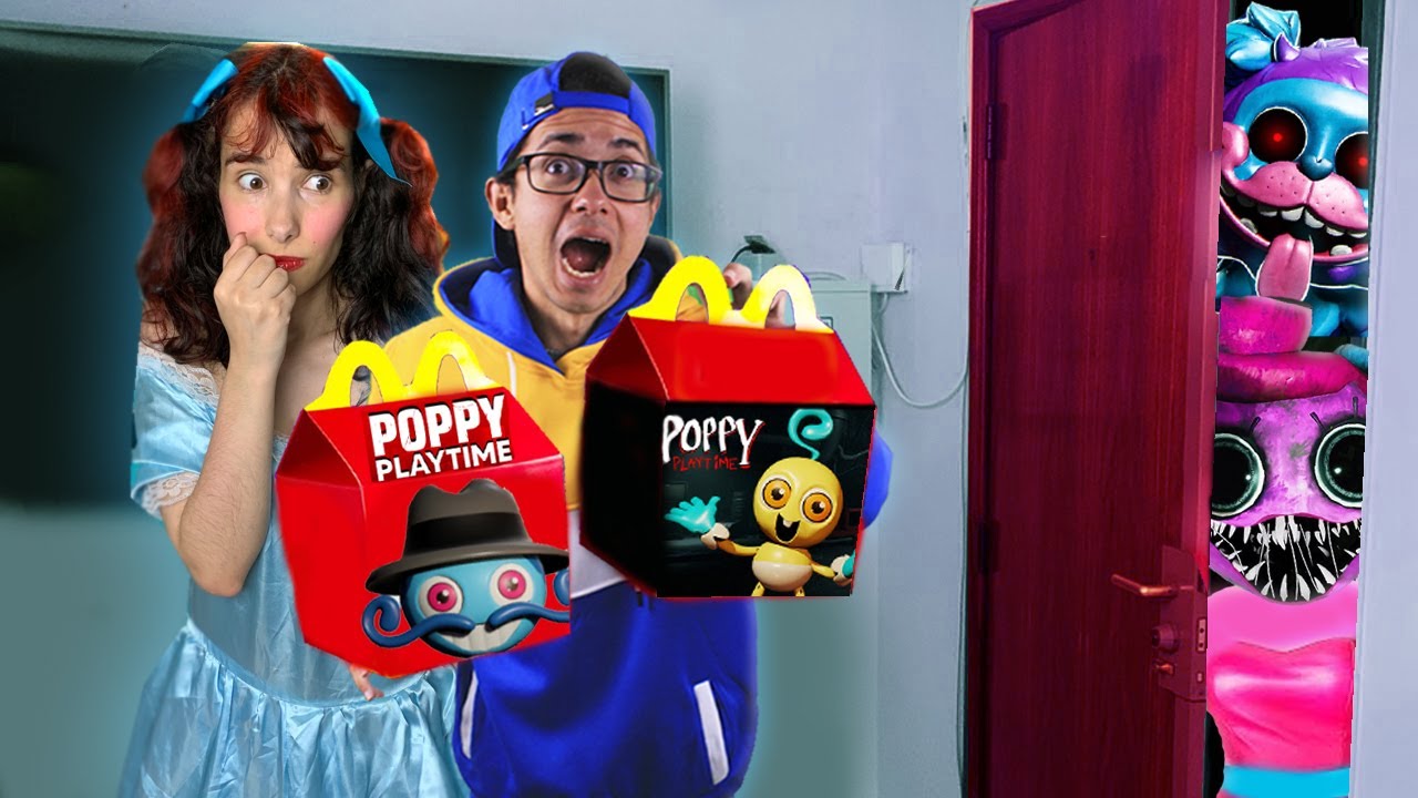 NÃO PEÇA MC DONALDS DA MOMMY, DADDY E BABY LONG LEGS AS 3AM ( POPPY PLAYTIME 2 NA VIDA REAL )