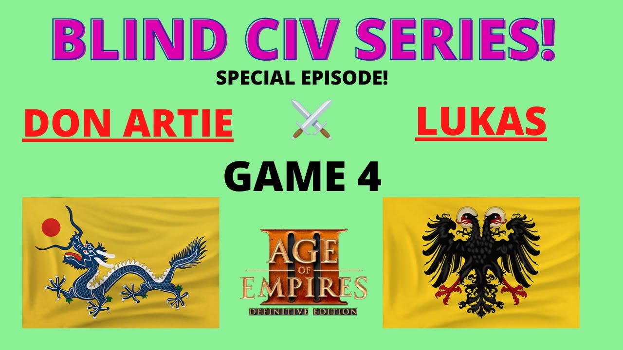 Don Artie vs Lukas - Blind Civ Show Match for Charity!! GAME 4 - China vs Germany