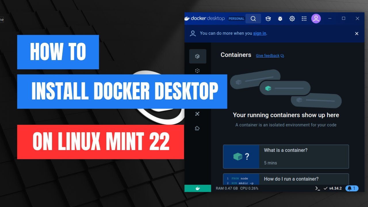 Как установить Docker Desktop на Linux Mint 22