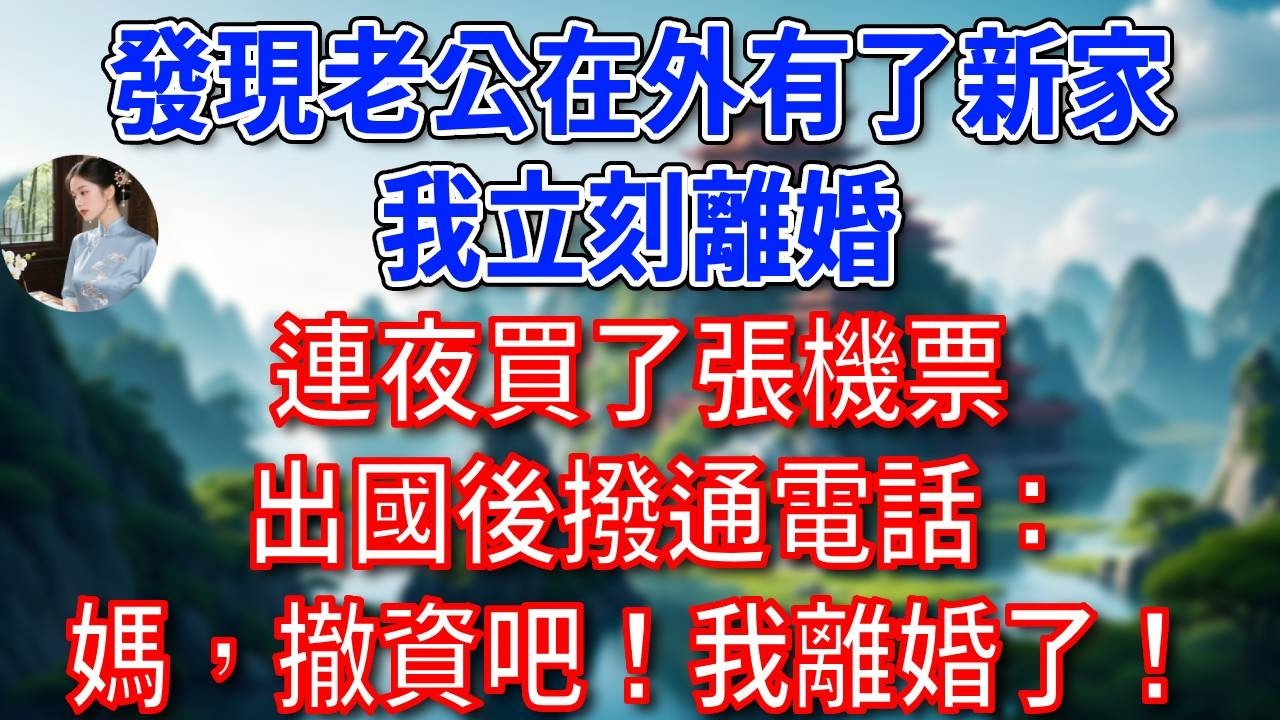 發現總裁老公在外有了新家，我立刻離婚，連夜買了張機票，出國後撥通電話：媽，撤資吧！我離婚了！#為人處世#生活經驗#情感故事#故事#小說#戀愛#情感#婚姻
