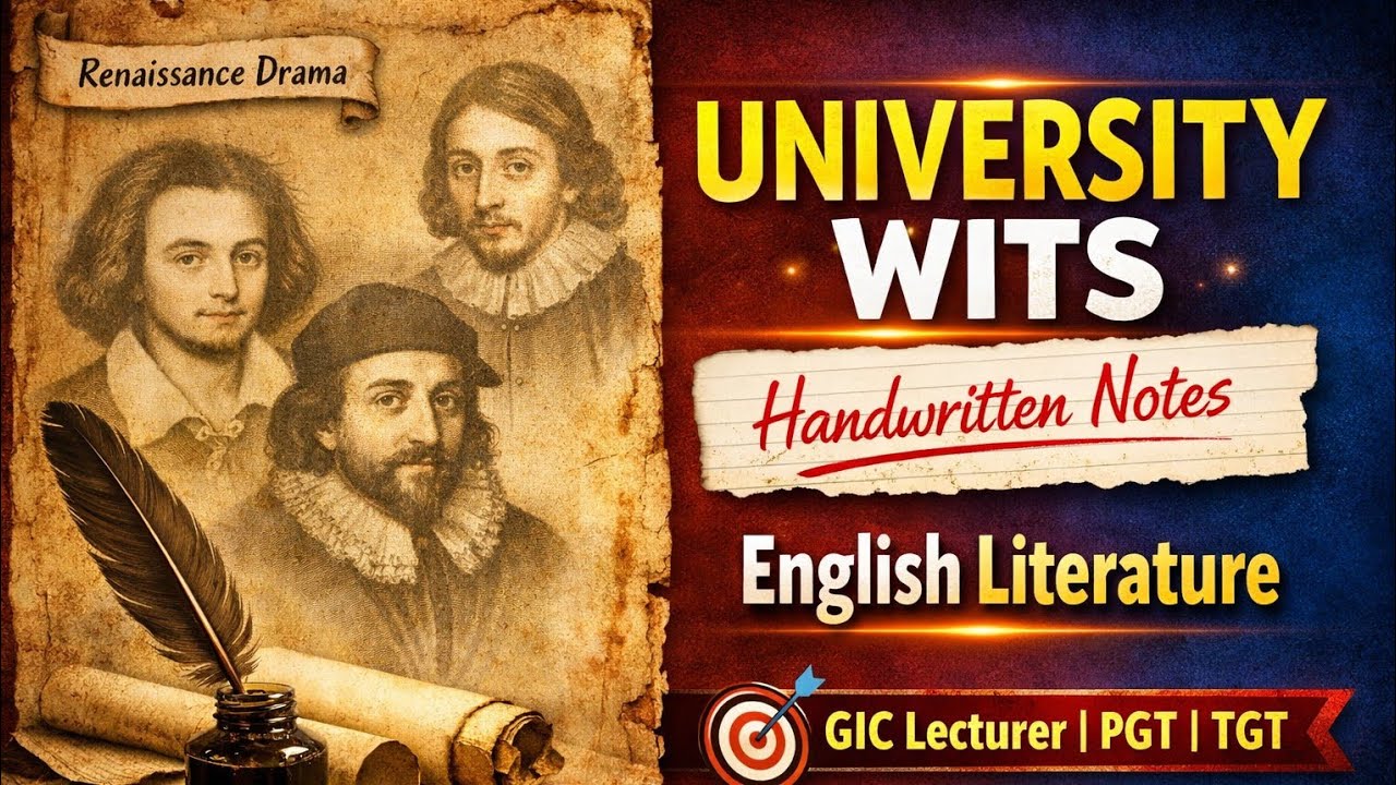 University Wits Handwritten Notes | English Literature | GIC Lecturer PGT TGT
