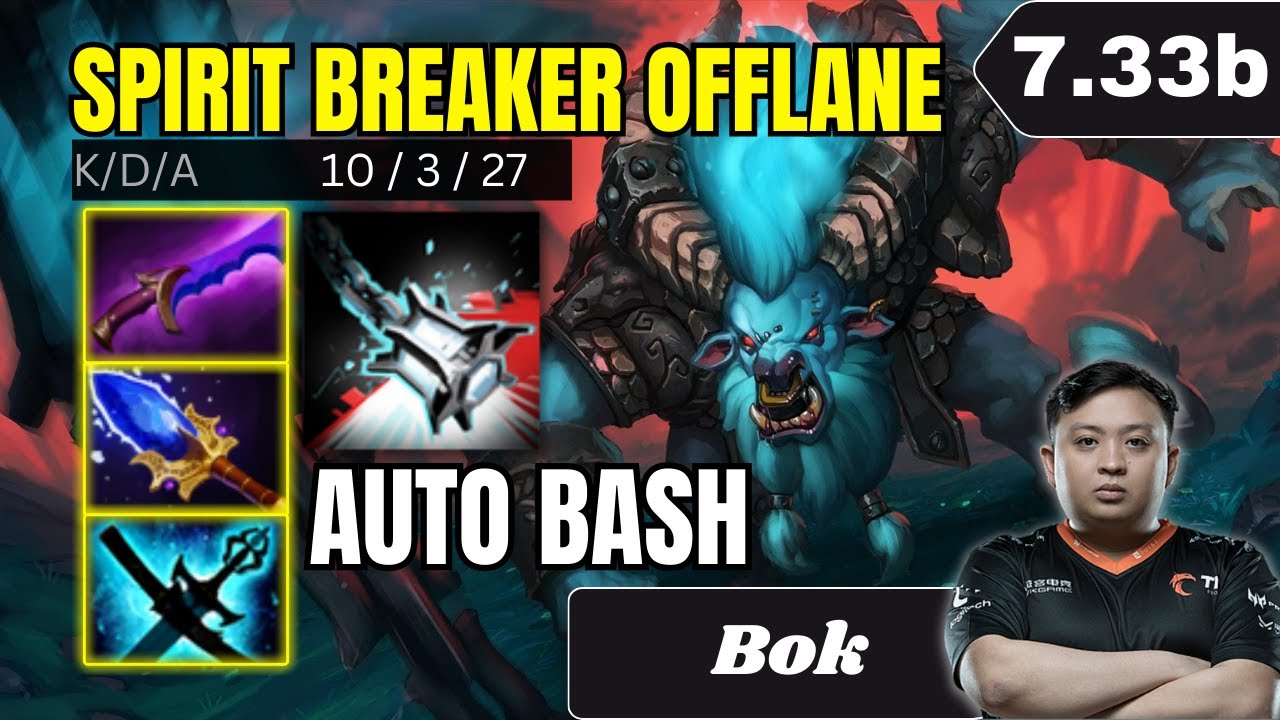 PATCH 7.33b - Bok Spirit Breaker Offlane Gameplay - Dota 2 Full Match Gameplay