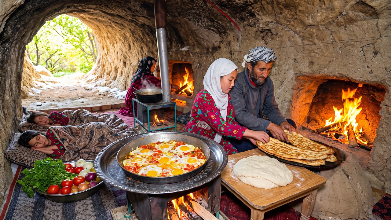 How This Family Survives Inside a Cave | Cooking & Sleeping by Fire