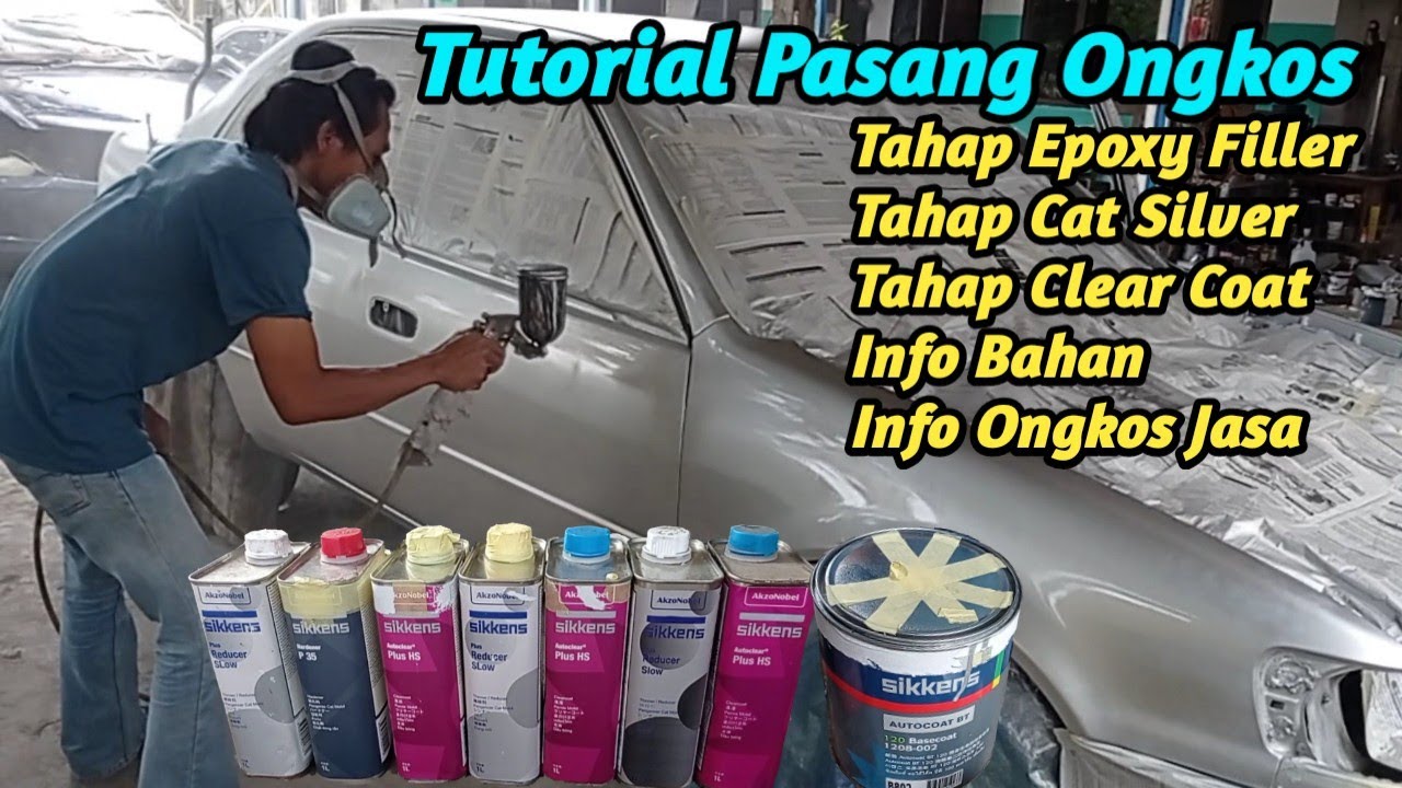 Corolla Part 2 Tahap Epoxy - Cat Silver Metalik - Clear Coat Sikkens Lengkap Info Tarif