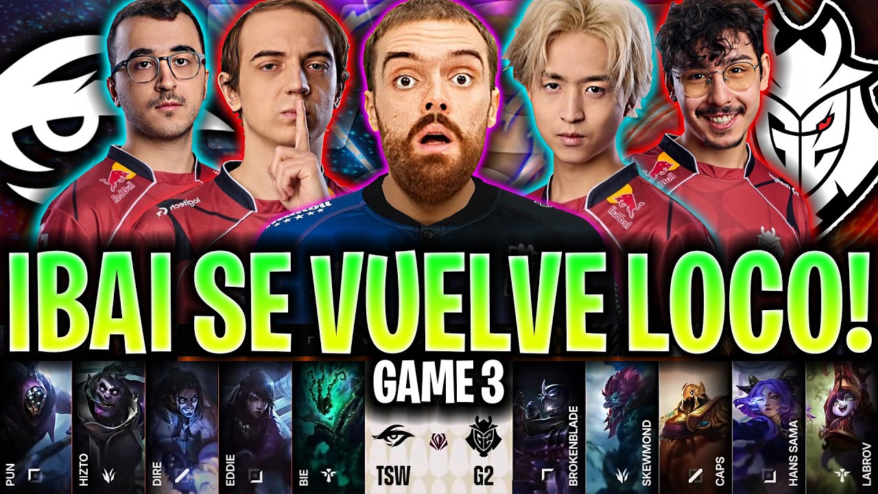 IBAI SE VUELVE LOCO CON G2! 😱EL CASTEO MÁS ÉPICO!🔥 - TSW vs G2 Game 3 FIRST STAND 2026 DÍA 1 IBAI