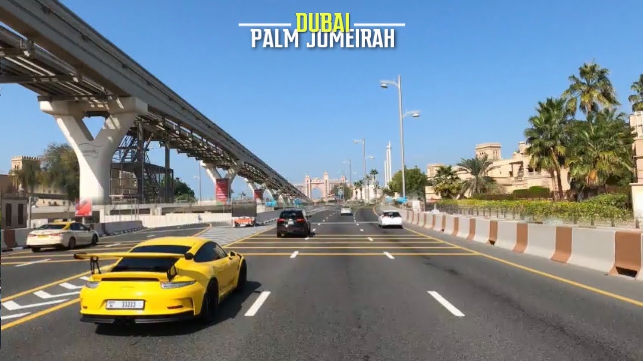Dubai - 4K | Palm Jumeirah Drive | Artificial Island in Dubai