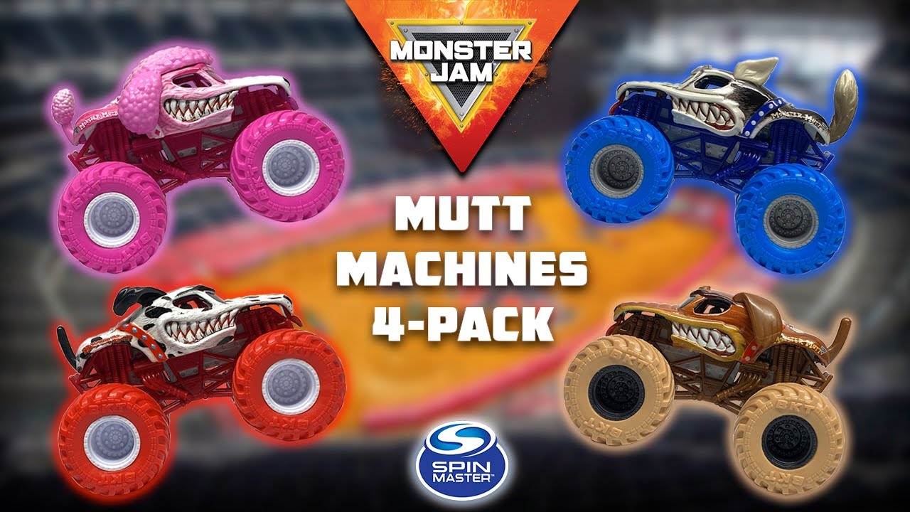 SPIN MASTER MONSTER JAM MUTT MACHINES 4-PACK!
