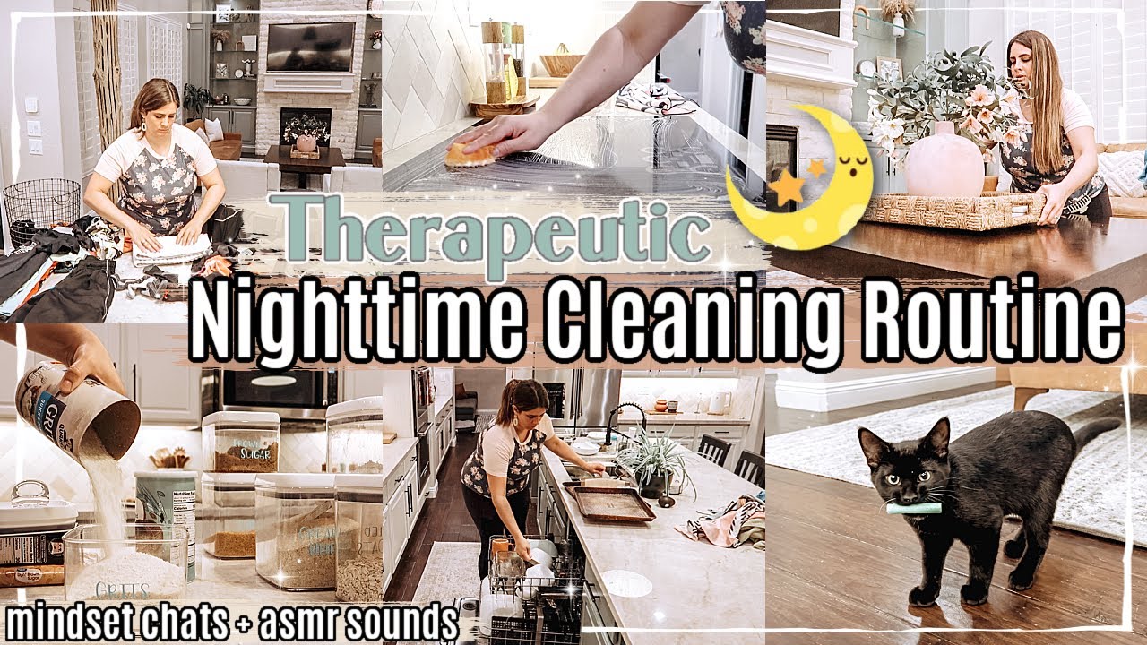 🌙 THERAPEUTIC AFTER DARK CLEAN WITH ME 2023 ✨ NIGHT TIME CLEANING ROUTINE + MINDSET CHATS & ASMR