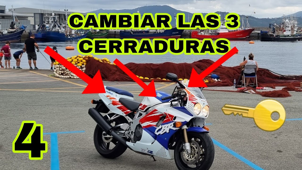 4 💙Cambiar las 3 Cerraduras 🔑moto HONDA CBR 900 RR SC28 Fireblade