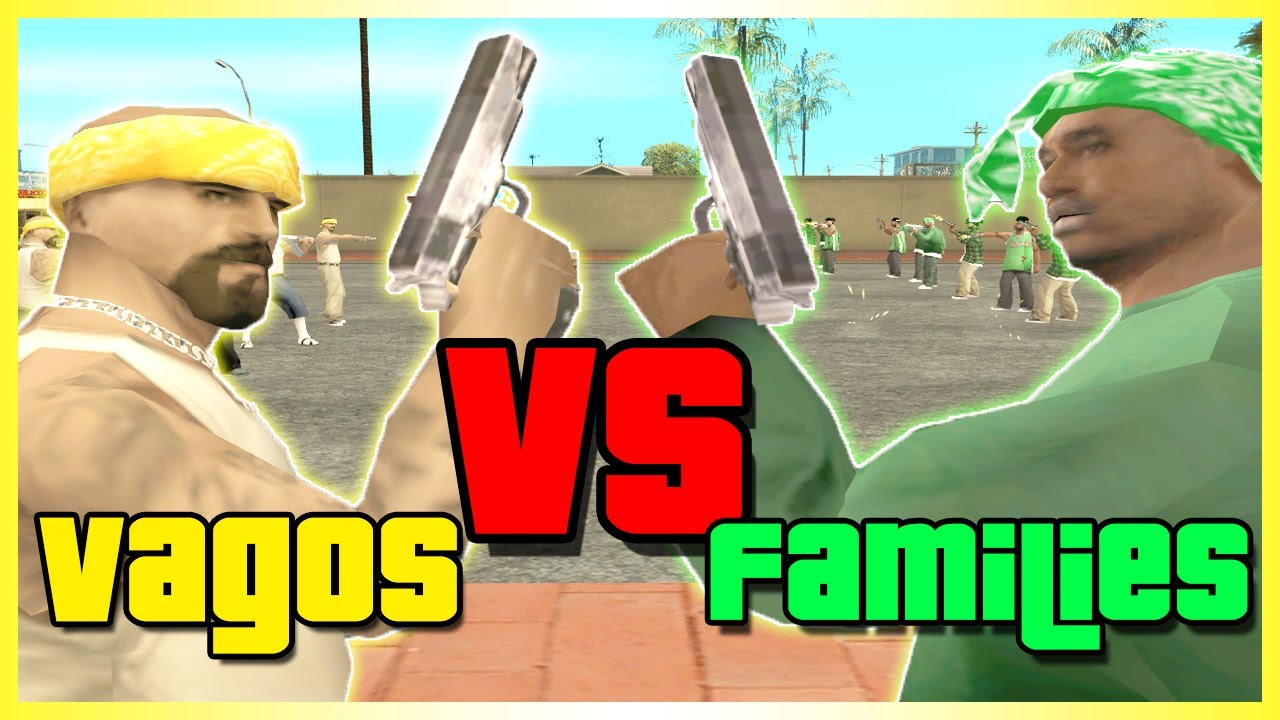 Grove Street Families VS Los Santos Vagos | Families Vs Vagos | GTA San Andreas | Gang Wars