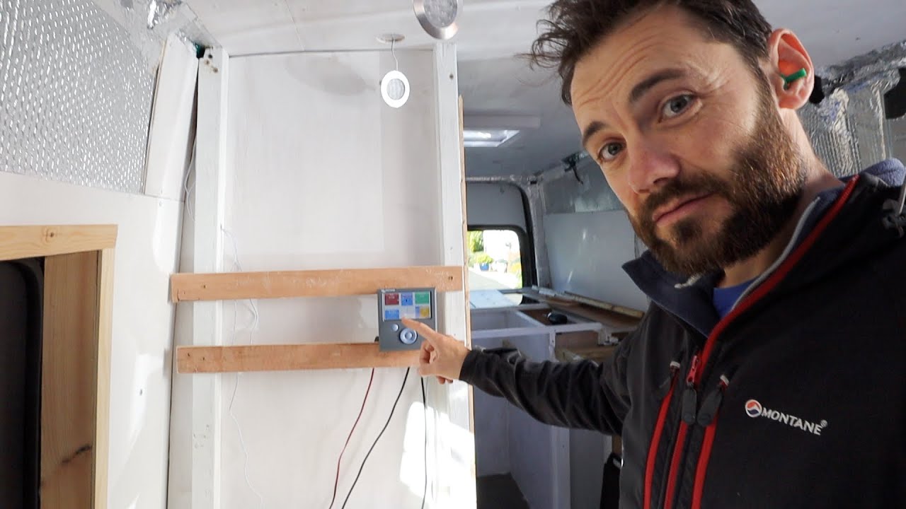 Van Conversion - Oven, overcab cupboard and battery monitor control panel