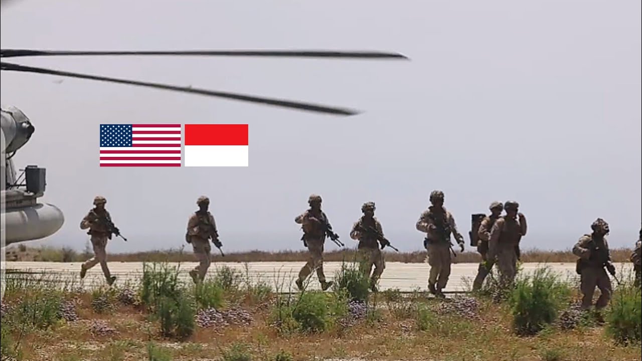 🔥 Индонезийские морские пехотинцы 🇮🇩 тренируются с морскими пехотинцами США 🇺🇸 в Кэмп-Пендлтоне!