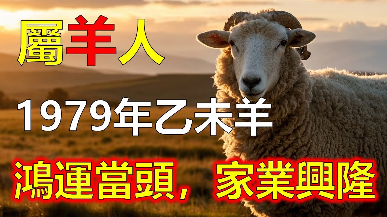 等了多年終於等到這年！1979屬羊人2026年福財雙旺，好運止不住！#2026羊#生肖羊 #1979 羊