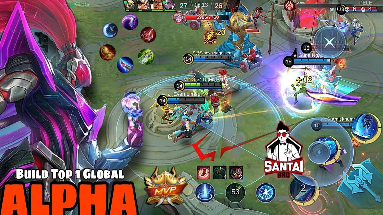 Alpha LEGEND Skin MVP 17.5 Points!! - Build Top 1 Global Alpha - MLBB 