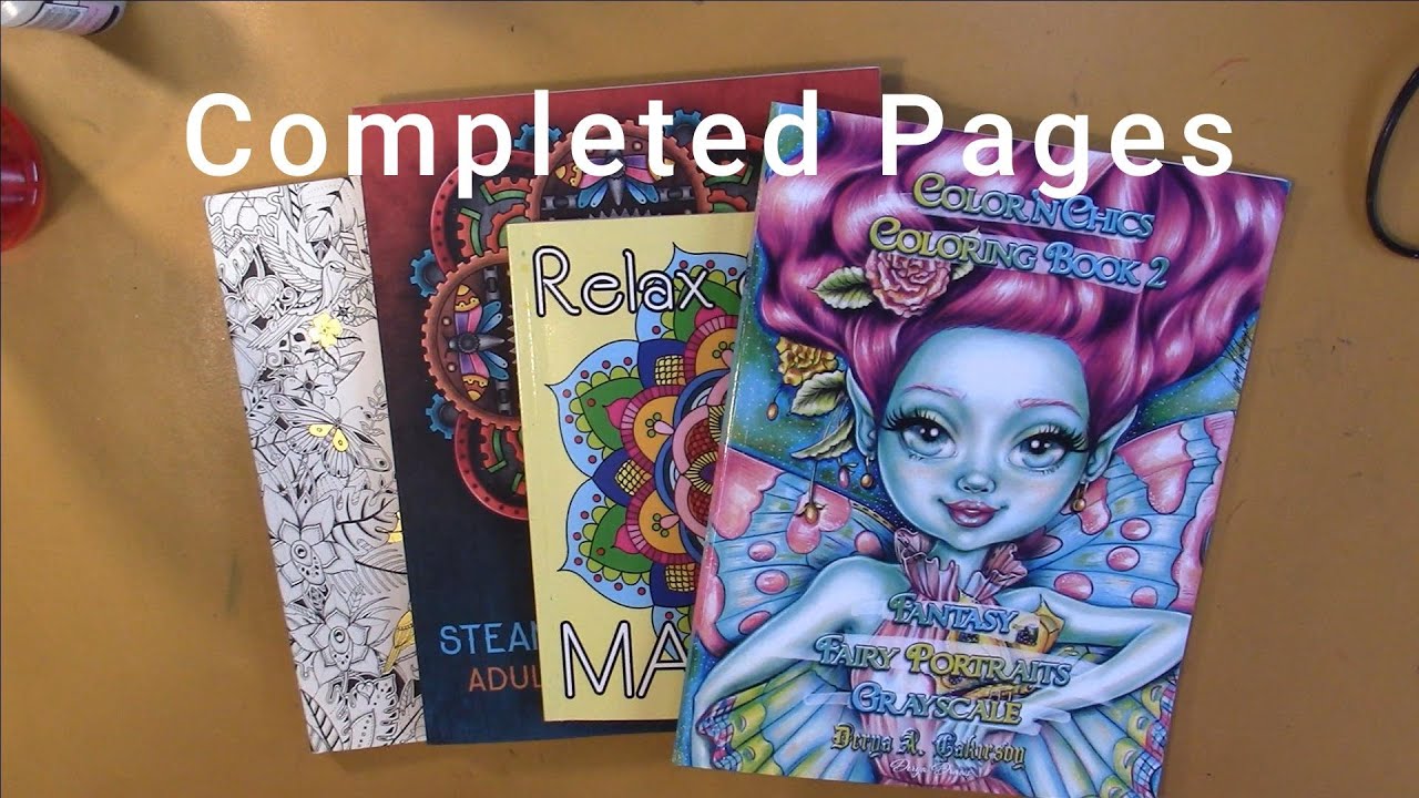 Finished Completed Pages January 2024 (Adult Coloring)
