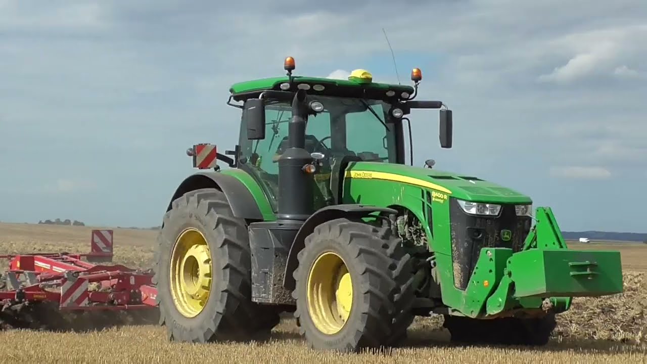 JOHN DEERE 8400R z kultywatorem /HORSCH/ w GR.Świdlińscy