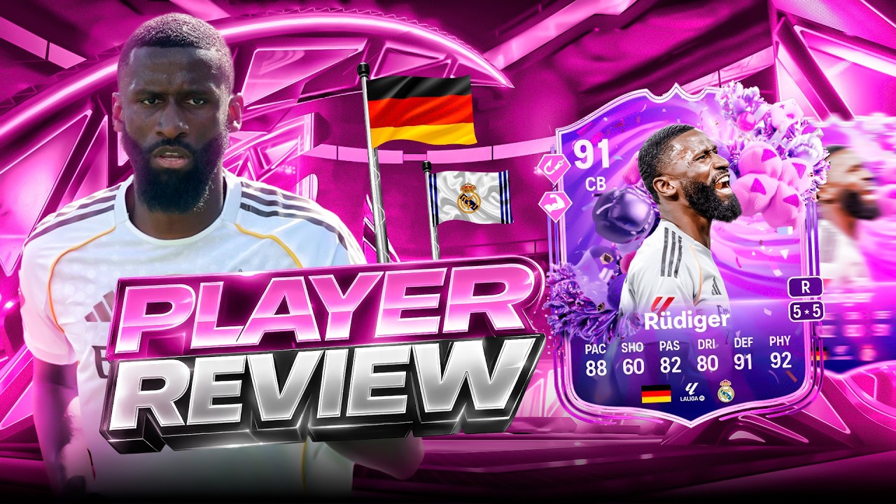 Обзор игрока Рюдигера с номером 91 в FUT Ultimate Team - EA FC 26