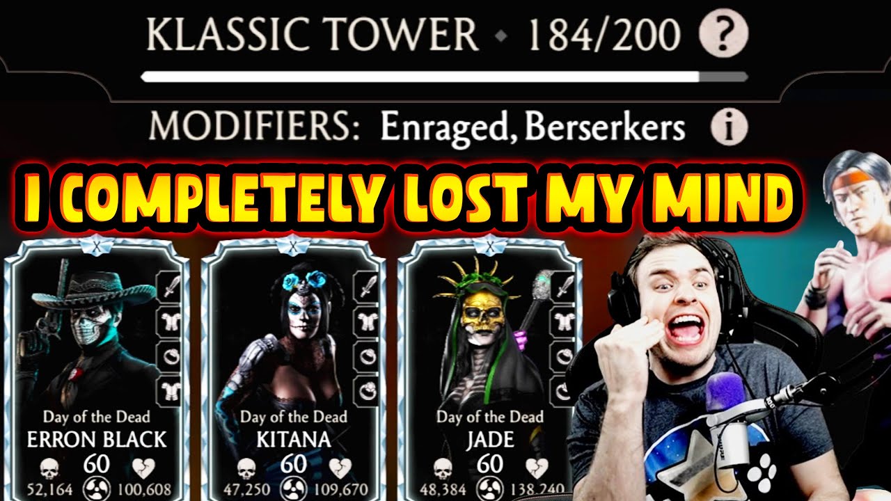 MK Mobile. Fatal Klassic Tower Battle 184 Made Me RAGE SO HARD! This Battle Was Hell...