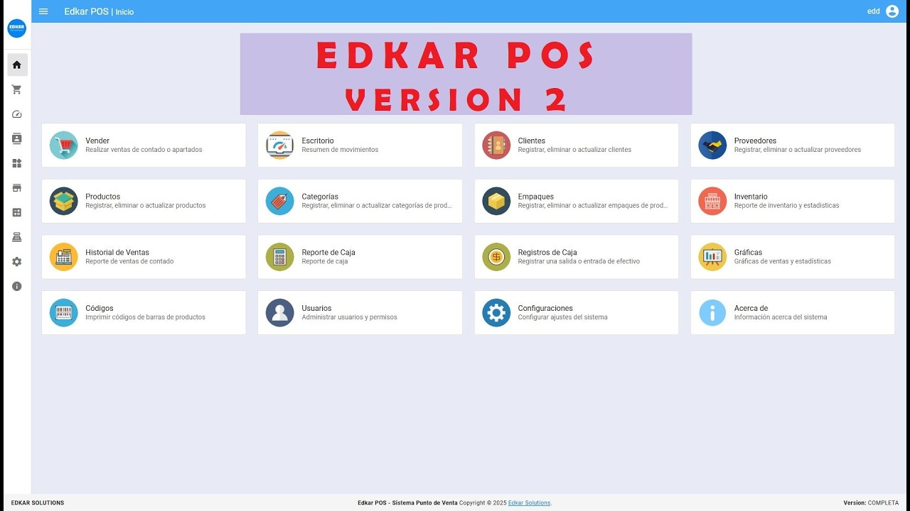 Sistema de Ventas Web: EdkarPOS V2