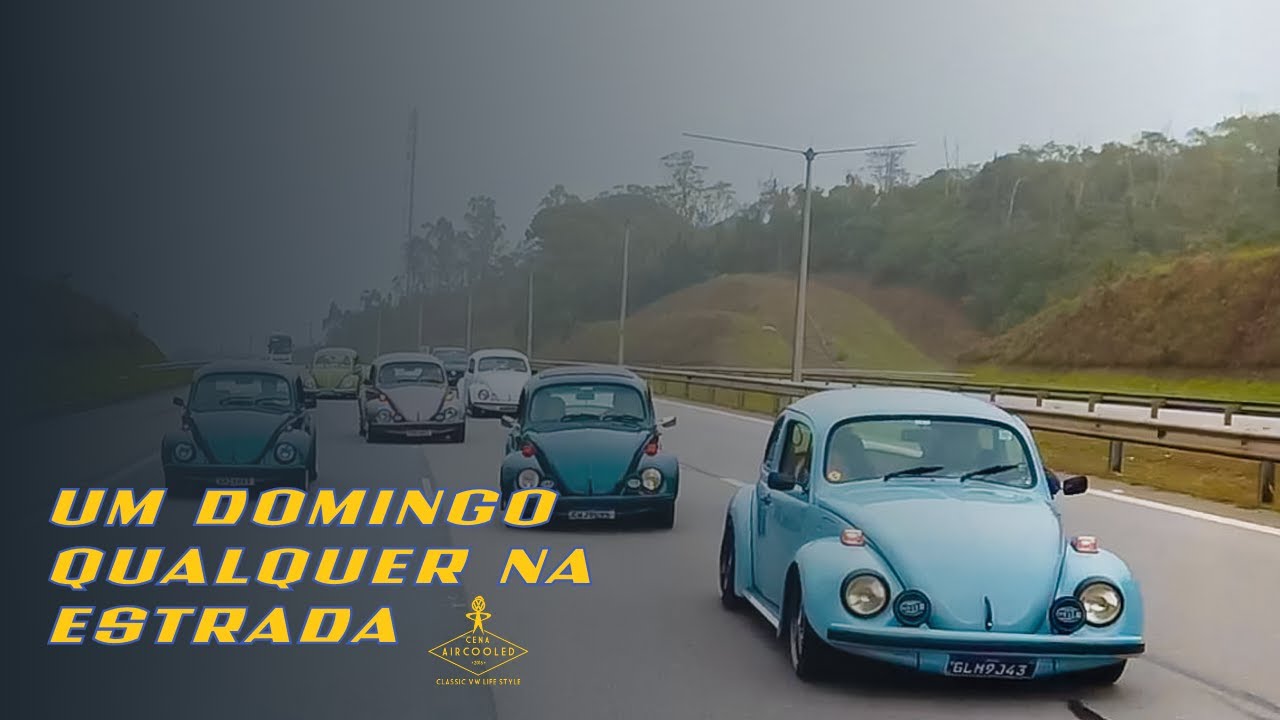 Um domingo qualquer, colocamos os VW Air Cooled na estrada para curtir.
