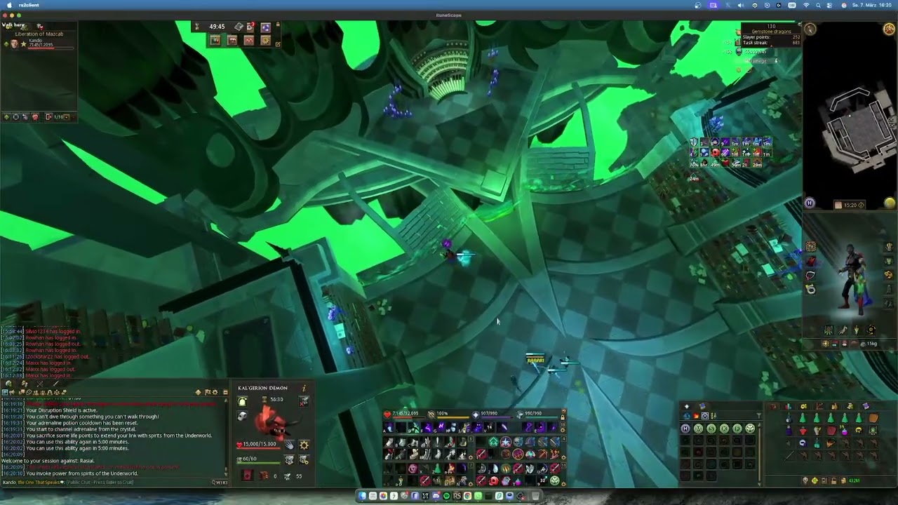 Runescape 3 - Rasial master speed killer after combat update