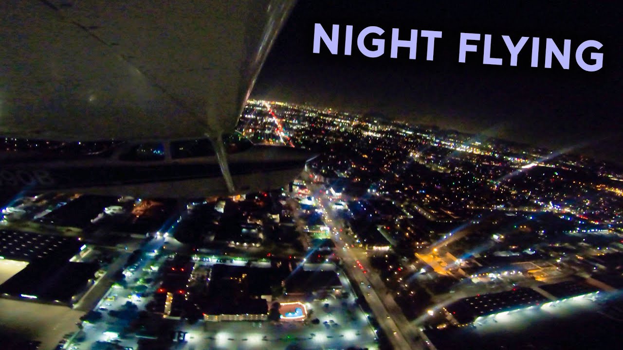 Private Pilot Flying At Night - Night VFR