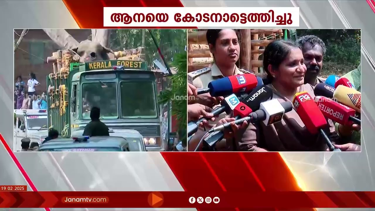 അതിരപ്പിള്ളിയിൽ മയക്കുവെടി വച്ച ആനയെ കോടനാട്ട് എത്തിച്ചു, രണ്ടാം ഘട്ട ചികിത്സ തുടരുന്നു