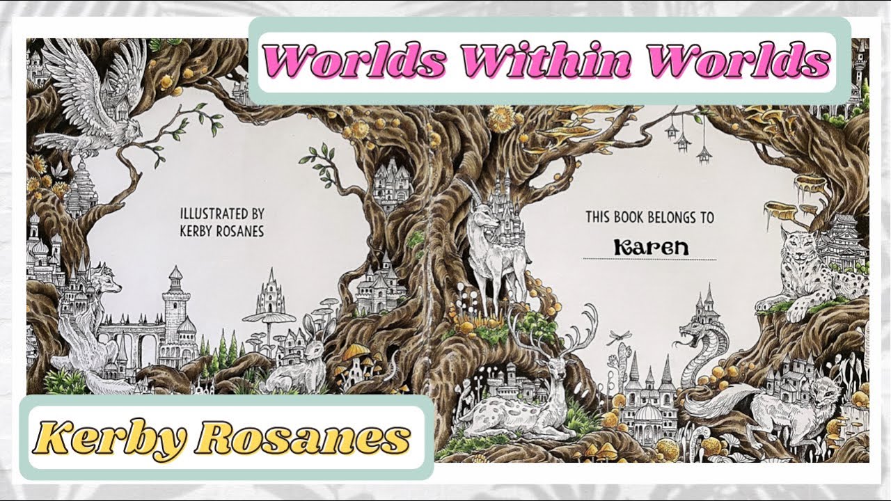 Colour Along | Worlds Within Worlds by Kerby Rosanes | Part 1 Name Plate