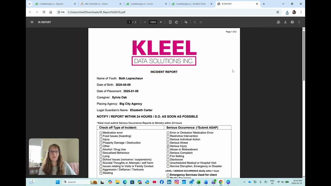 Incident Report Module
