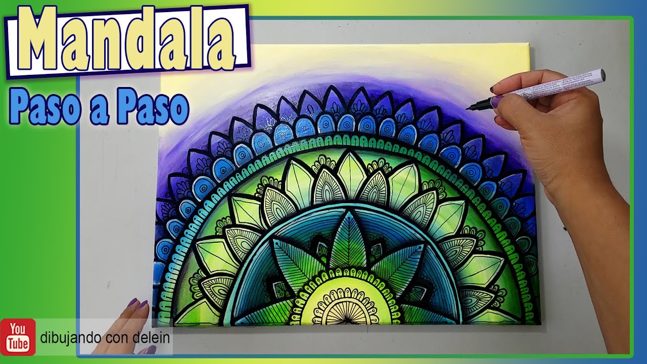 Como pintar un Mandala en Lienzo, Mandala #13