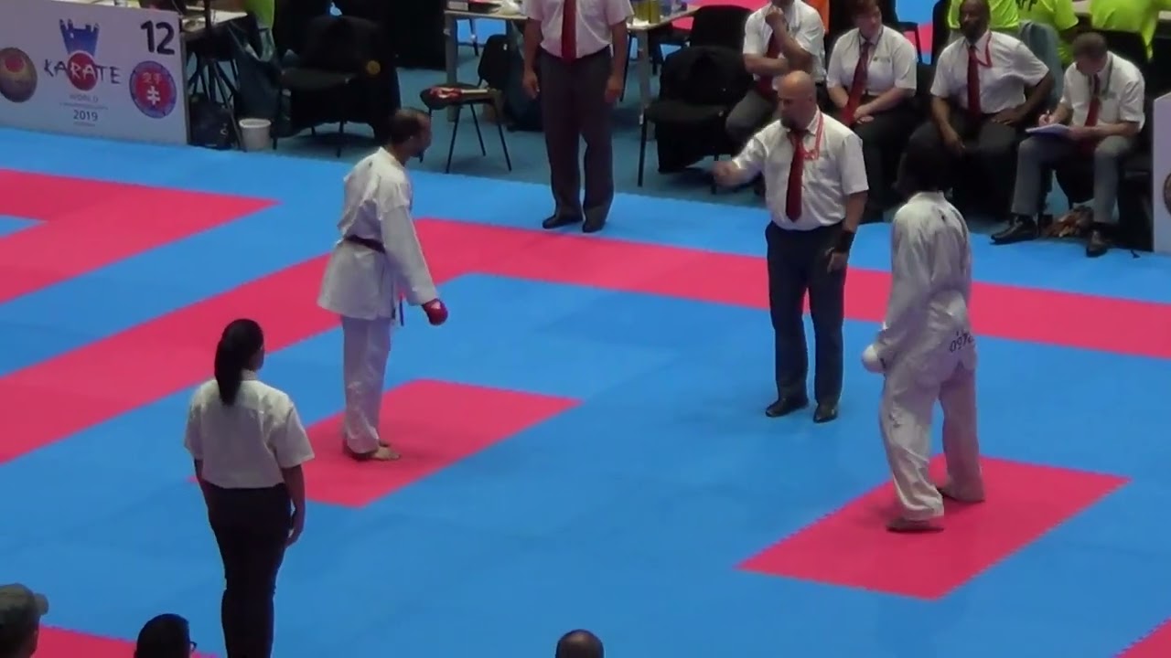 WUKF Karate  - Kumite Seniors Shobu Sanbon Under 65kg Final - Slovakia 2019