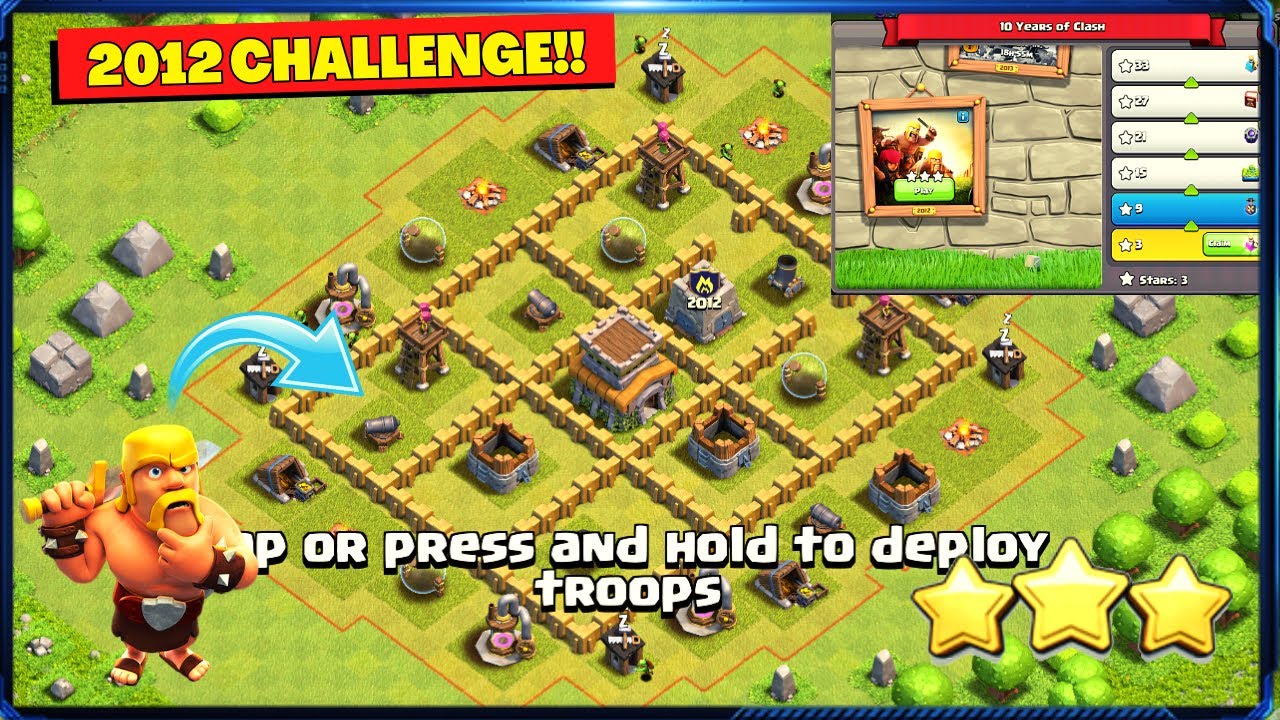 Easily 3 Star the 2012 Challenge (Clash of Clans)