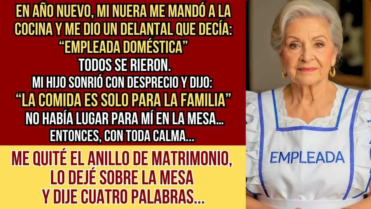 HISTORIAS REALES  En Año Nuevo, mi nuera me llamó empleada delante de todos… y mi hijo solo se r