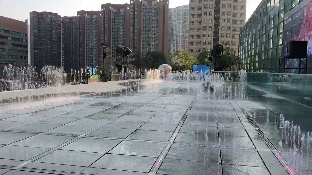 Shatin New Town Plaza Sky Garden fountain - Non music performance hours