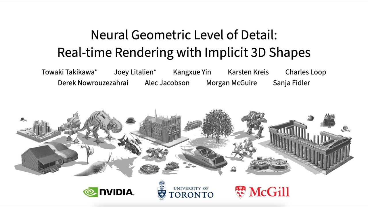Neural Geometric Level of Detail: Real-Time Rendering With Implicit 3D Shapes
