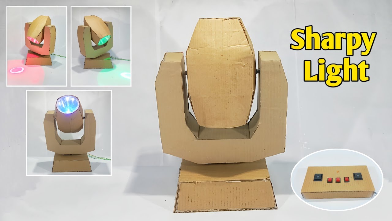 How To Make Sharpy Light At Home With Cardboard /sharpy light kaise banaye Ghar par RGB sharpy light