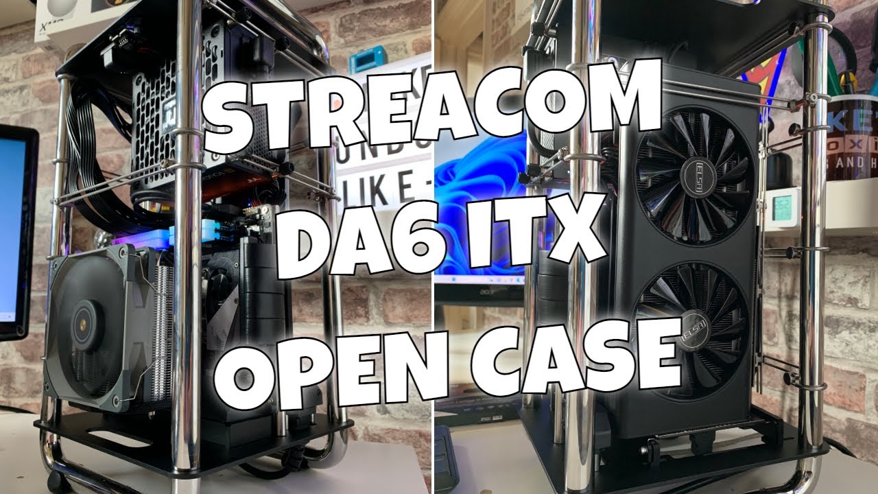 Streacom DA6 Vertical Open Frame Steel Modular ITX PC Case For The Brave