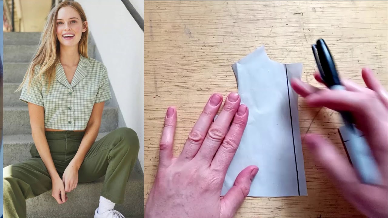 Cómo hacer el patrón del CUELLO SPORT 👚 Trazo BÁSICO de CUELLO 💚