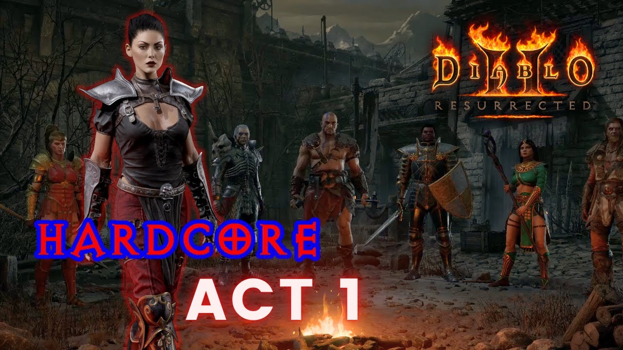 DIABLO 2 RESURRECTED HARDCORE Gameplay Walkthrough Act 1 Assassin - No Commentary