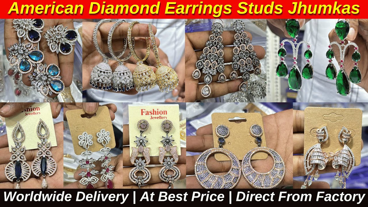 Premium Ad Earrings Jhumka Studs Manufacturer in Kolkata India | MD Jewellers