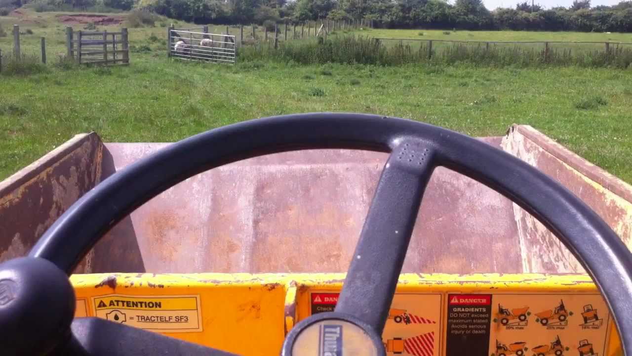 THWAITES 3 TONNE DUMPER START UP DRIVING