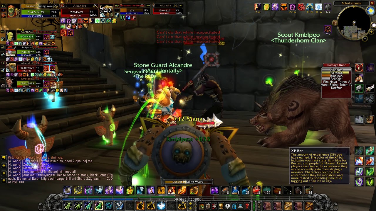 vanilla wow - scholomance - Kronos III - resto shaman POV (Nez´Mar 59lvl)