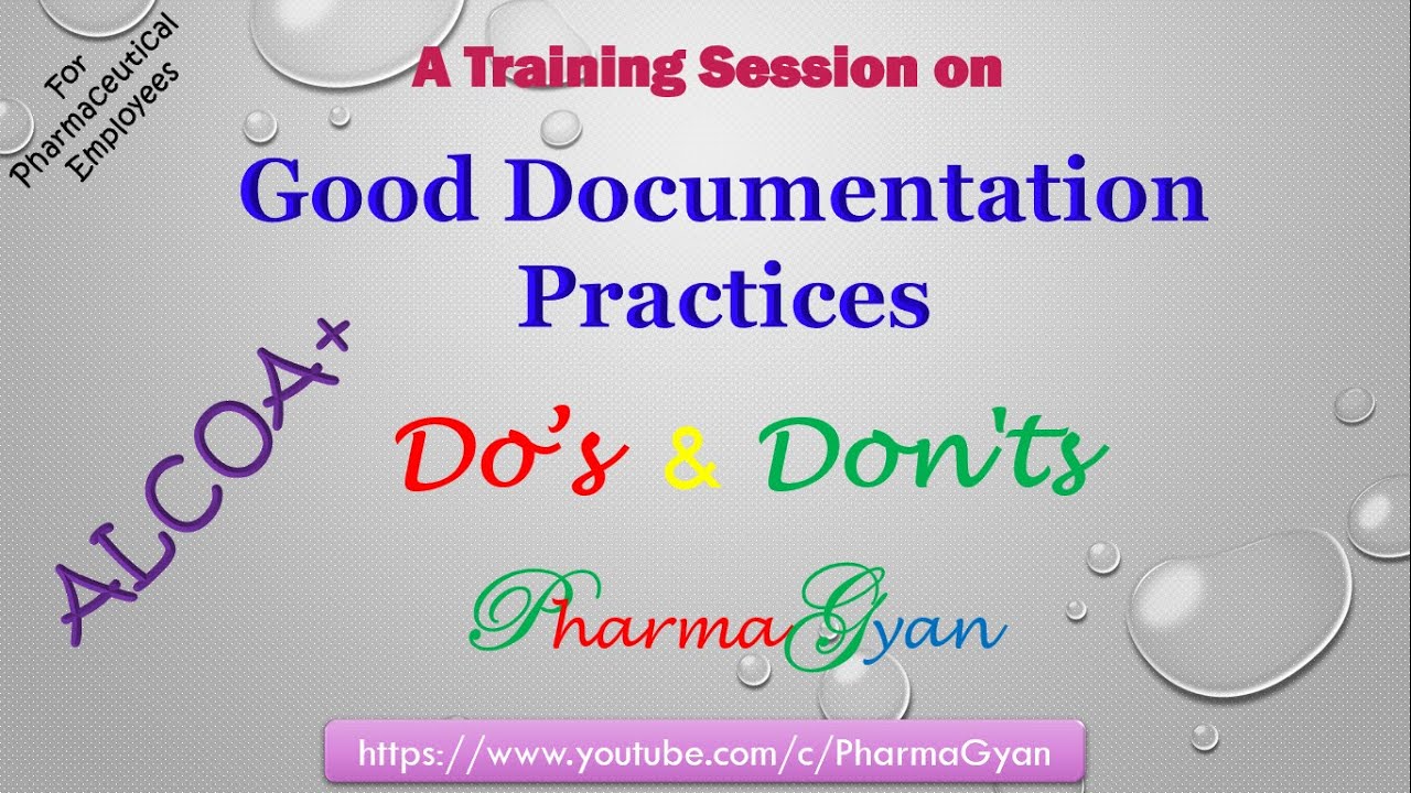 Good Documentation Practices in Pharma Industries in Hindi & English