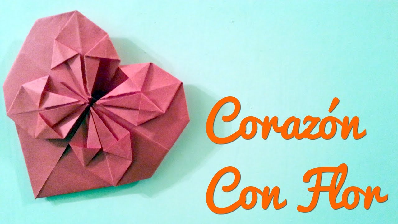 Corazon con Flor | Manualidades para el 14 de febrero
