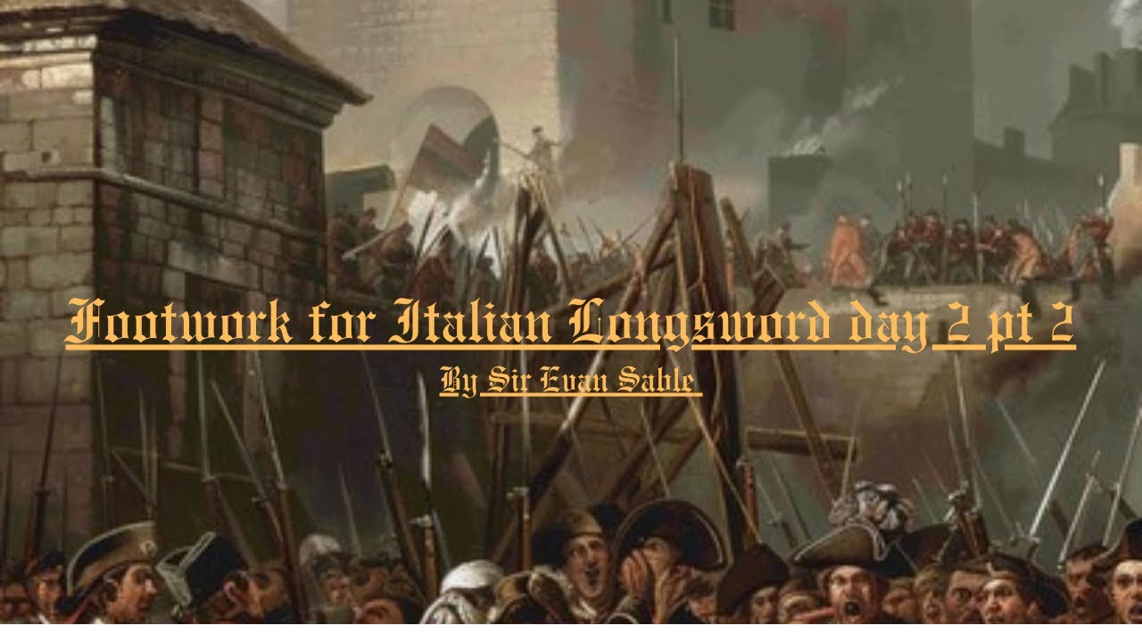 Italian longsword footwork practice day 2 pt 2
