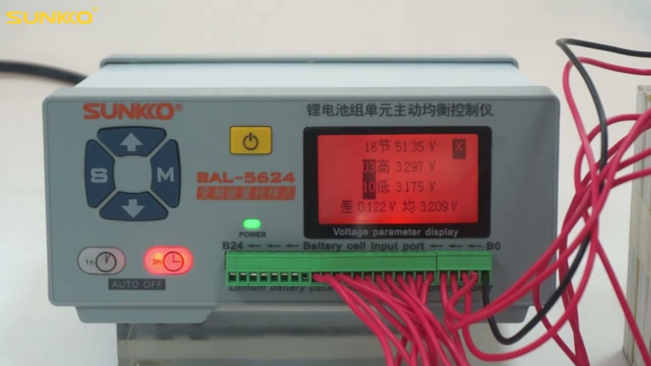 SUNKKO 8624 Lithium Battery Pack Voltage Equalization Controller Active Equalizer Balancer