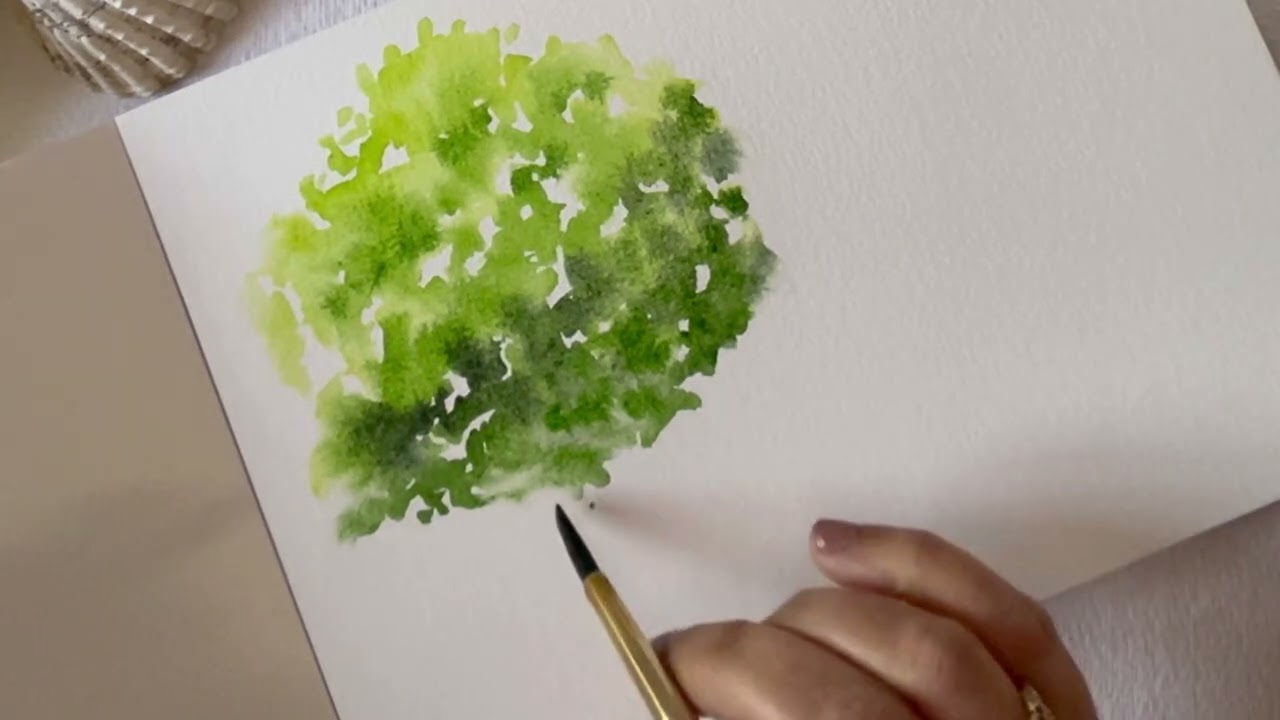 Let’s paint watercolor tree #watercolorpainting #treepainting 
